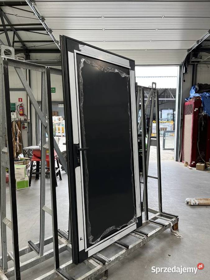 Drzwi aluminiowe zewnętrzne RAL7016 antracyt Sieradz