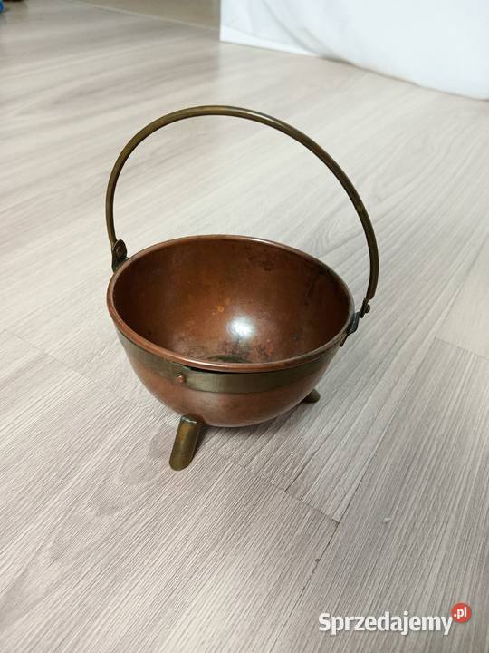 Mały miedziany kociołek ozdobny 10 Kraków sprzedam