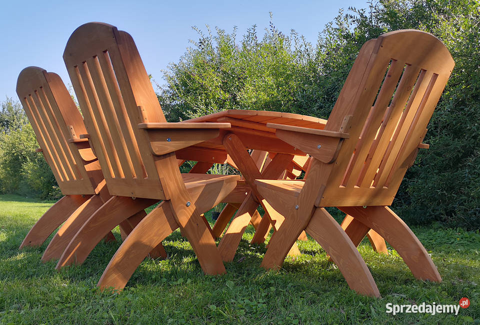 Krzesło ogrodowe drewniane składane tarasowe X Kalety