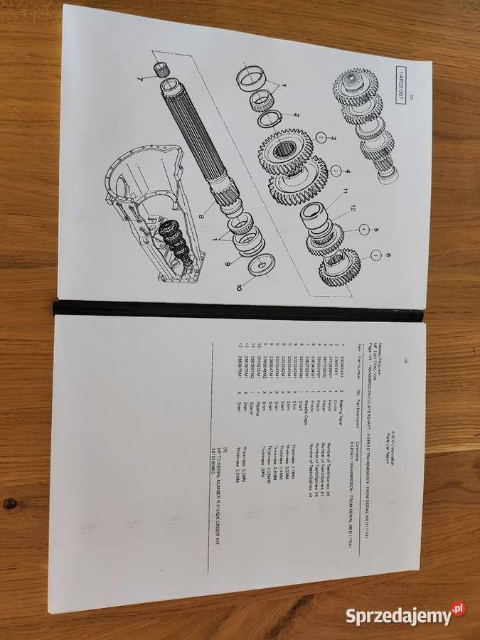 MASSEY FERGUSON 3085 katalog części sprzedam