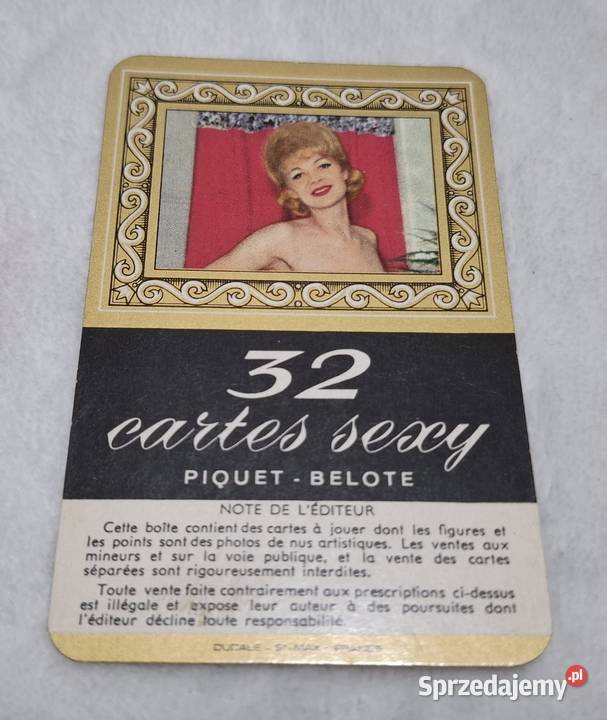 Karta 1 32 cartes sexy Piquet Belote Kolekcje Czeladź