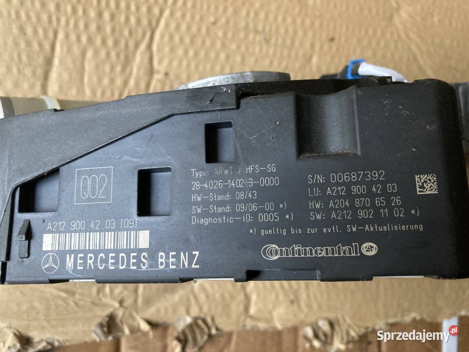 Mercedes w 212 silnik klapy A2128203542 wielkopolskie Wolsztyn