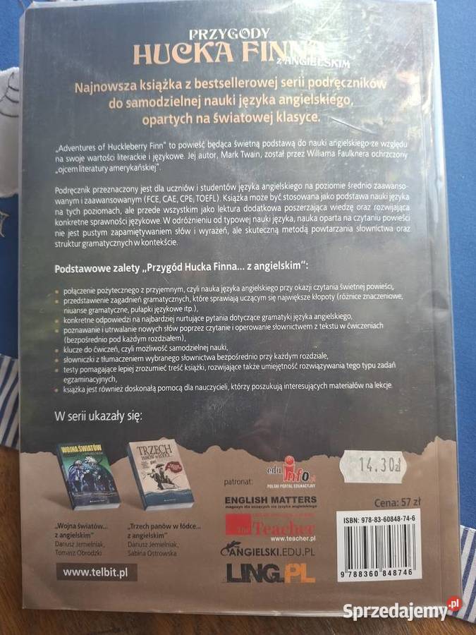 Przygody Hucka Finna z angielskim M Fihel D Kraków sprzedam