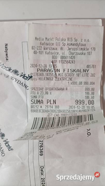 Hulajnoga elektryczna MOTUS Scooty 10 Lite 2023 Katowice