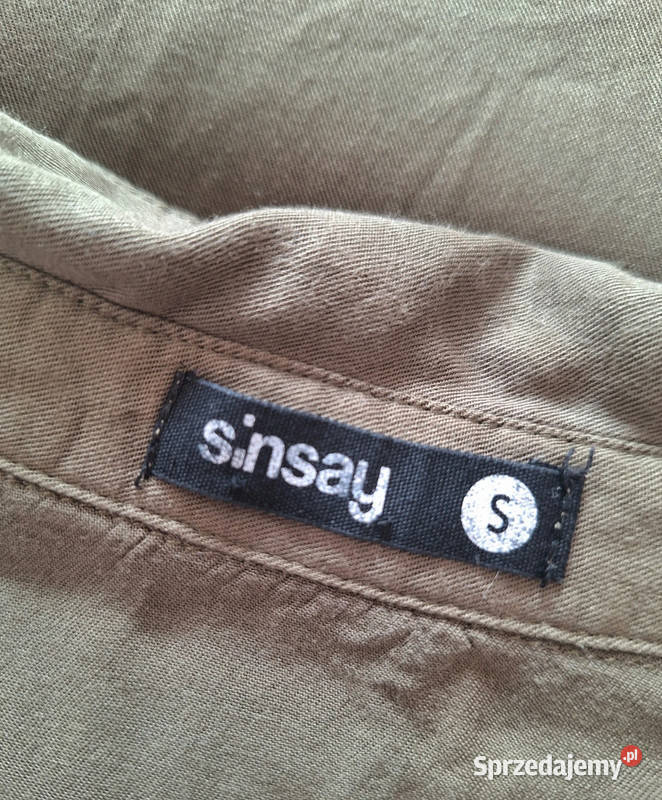 Piękna koszula khaki oliwkowa wiskoza 100 z Kraków