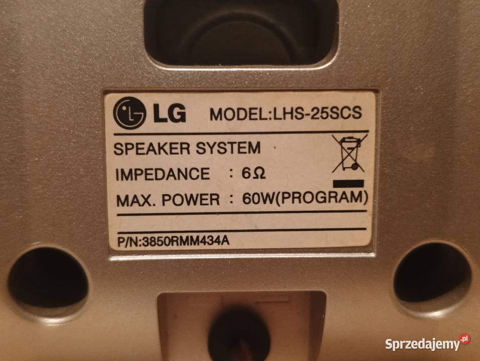 Zestaw LG 51 Głośniki LHS25SCS z subwooferem Pozostałe Rowy sprzedam