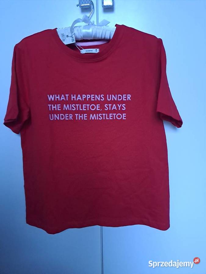 Reserved Tshirt koszulka z motywem świątecznym czerwony Warszawa