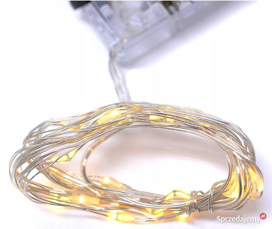 LAMPKI DRUCIKI 20 LED BATERIE BIAŁE CIEPŁE łódzkie Łódź