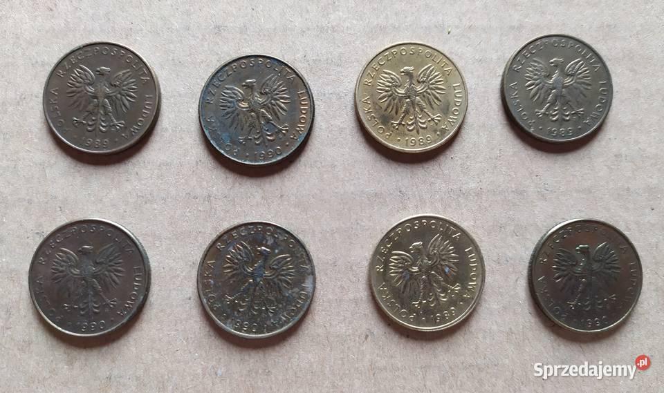 10 x 8 sztuk mosiądz PRL 8990 OBIEGÓWKI PRLIII Łódź