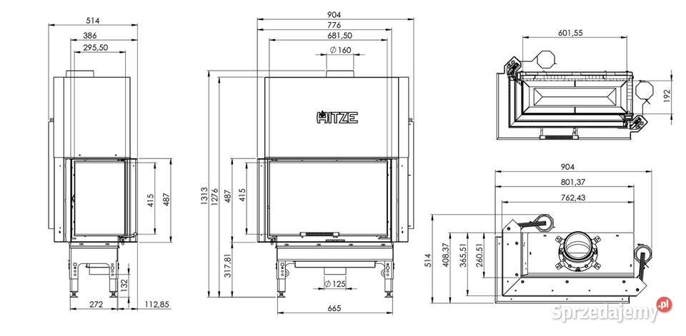 HITZE Wkład kominkowy HST 6843LG Kępno
