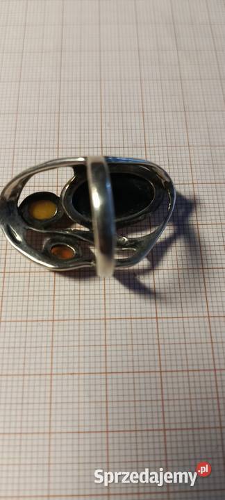 Pierścionek Bursztyn srebro Białystok