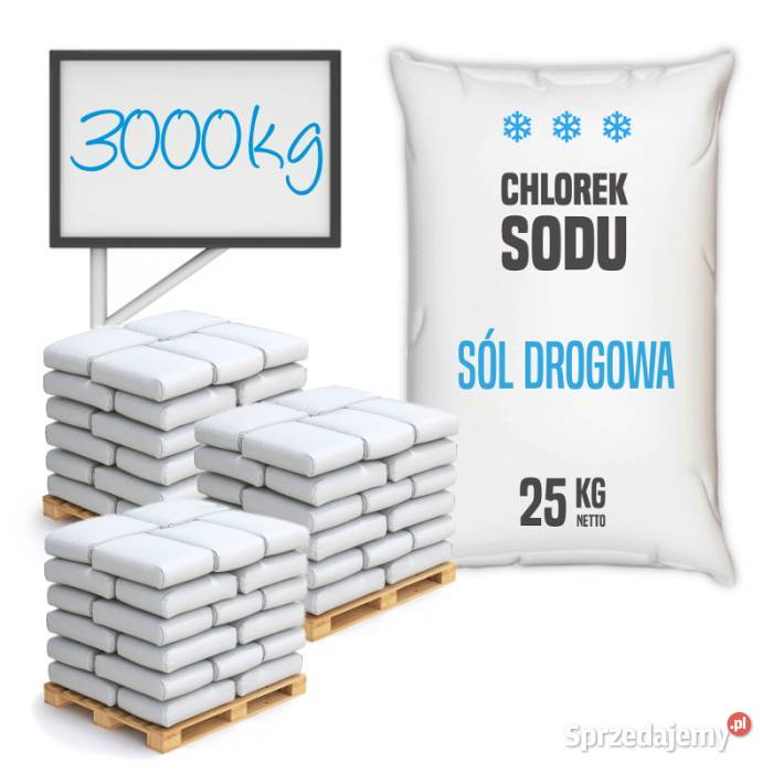 Sól drogowa chlorek sodu 3000 wysyłka kurierem Brzeg Dolny