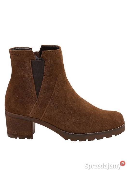 38 GABOR buty damskie botki brązowe zamsz na Szczerbice