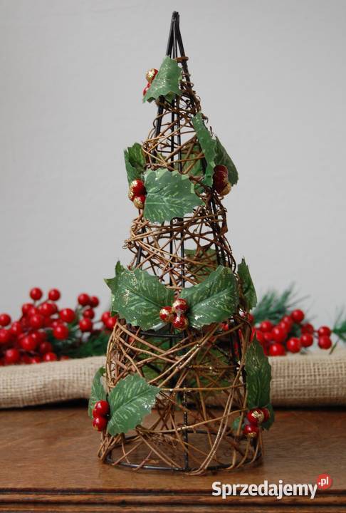 Choinka pleciona ostrokrzew gałązki ozdoba sprzedam