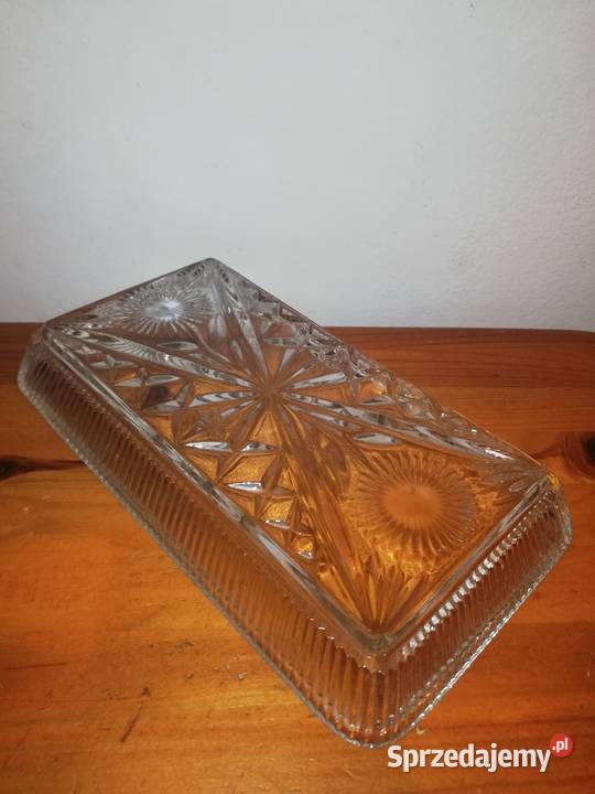 Patera szklana PRL mazowieckie Warszawa