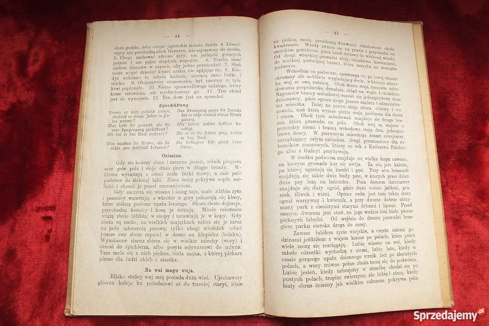 Stara niemiecka książka wydana w 1917 roku Antykwariat lubuskie Żary