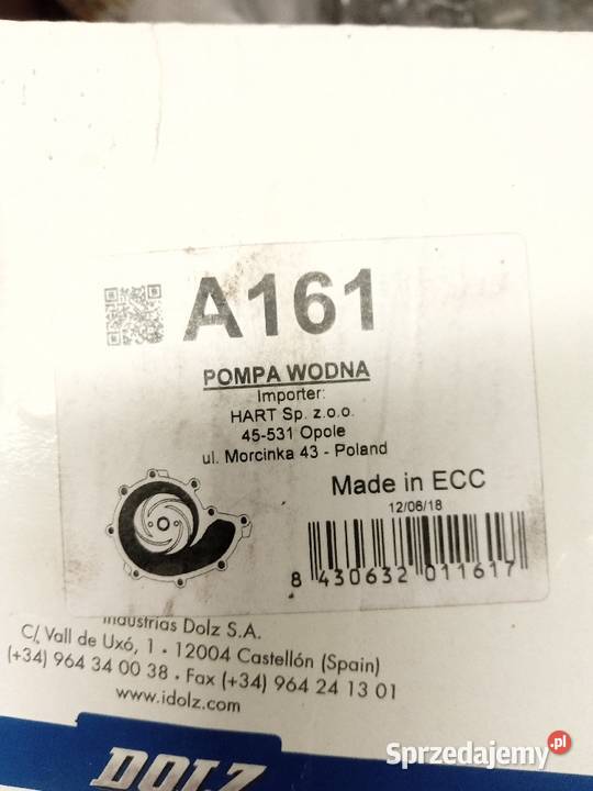 Pompa wody Audi VW A 161 osobowe Sobótka
