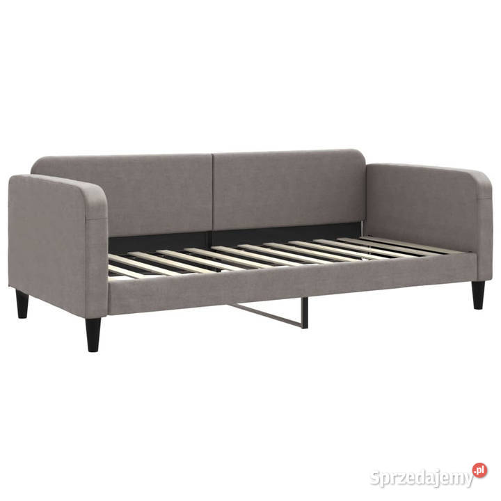 Sofa z materacem do spania kolor taupe tkanina Warszawa