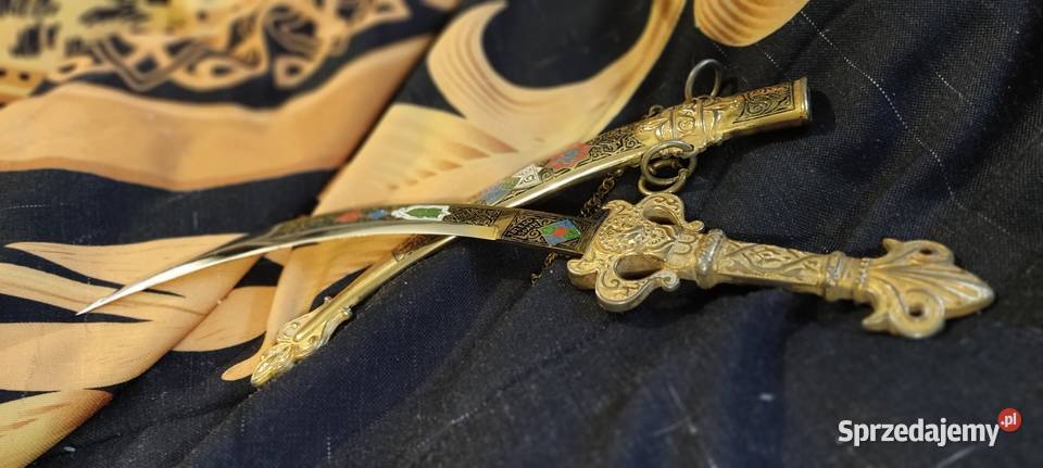 Vintage złocony sztylet BERMEJO z Toledo Militaria Sokółka