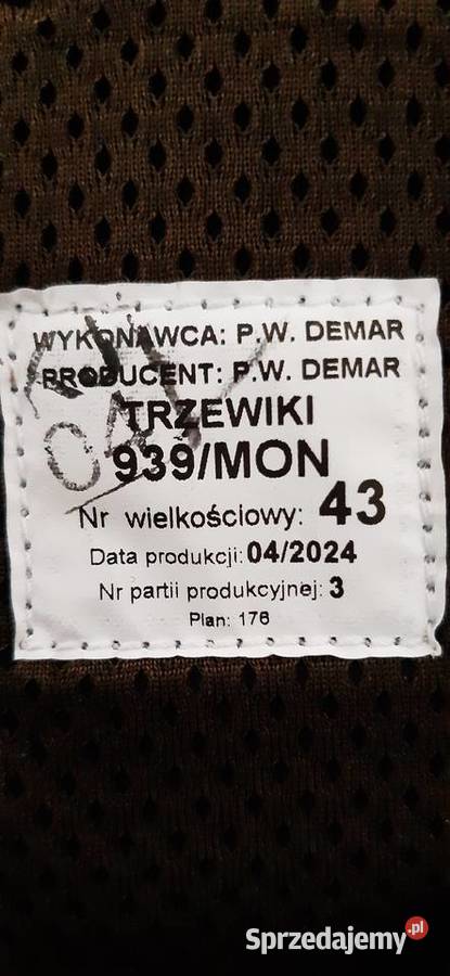 buty wojskowe 939MON 43 nowe Pozostałe mazowieckie Legionowo
