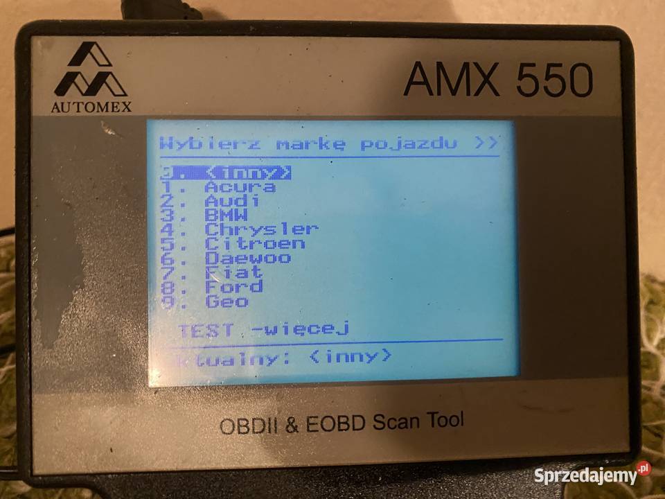 Tester układów wtryskzapłonowych AMX 550 Krzeszów