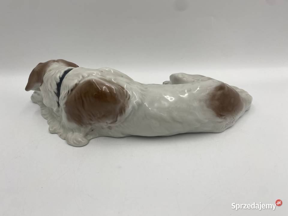 Porcelanowa figura Lężący pies Rosenthal Selb ok Poznań