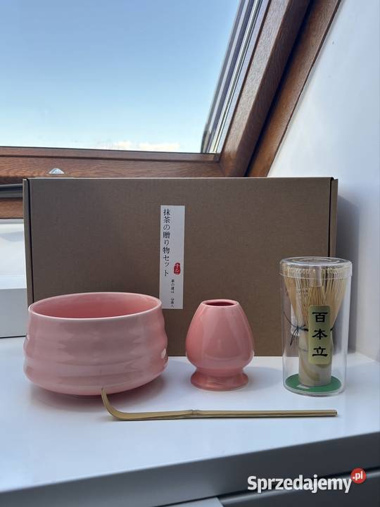 Różowy zestaw matcha 4 elementy na prezent Gdańsk sprzedam