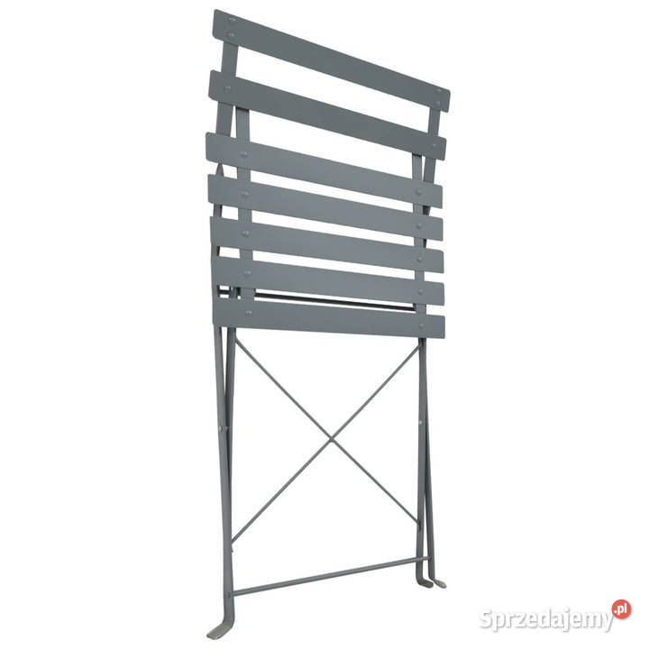 3cz zestaw mebli bistro stal szary WM44355 Zestawy mebli ogrodowych