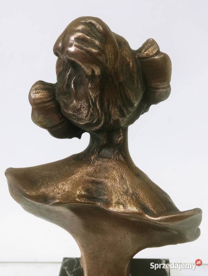 Henri Jacobs Rzeźba Kobieta w Czepcu Brąz lubuskie