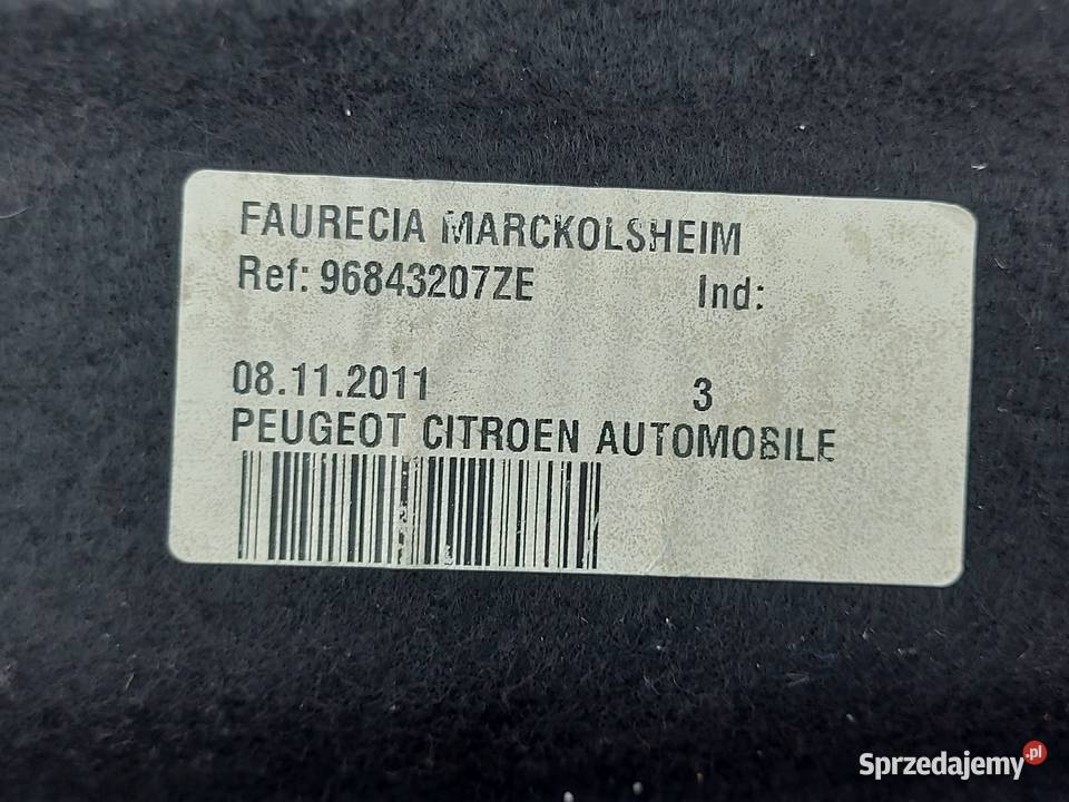 PEUGEOT 3008 I 11r półka bagażnika 96843207ZE Kielce