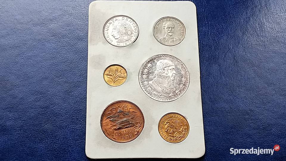 Stare monety 6 monet SET Meksyk stan menniczy podkarpackie Lesko
