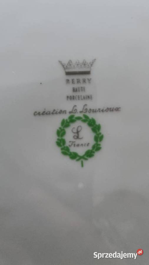 Talerze Obiadowe Płaskie Porcelana Francuska