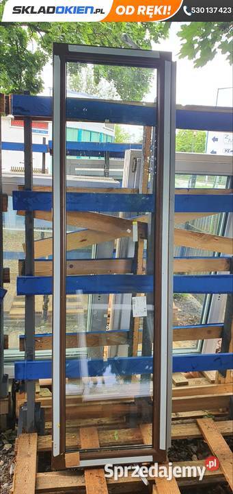 Okno PCV 210x60 FIX kolor brąz Opole