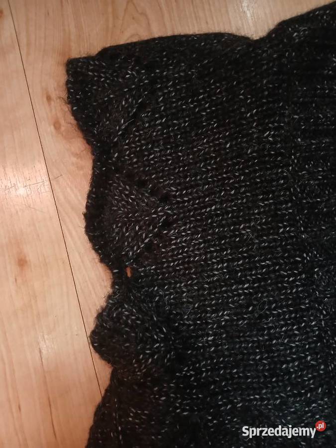 Kamizelka z ażurowym wzorem czarny mazowieckie sprzedam