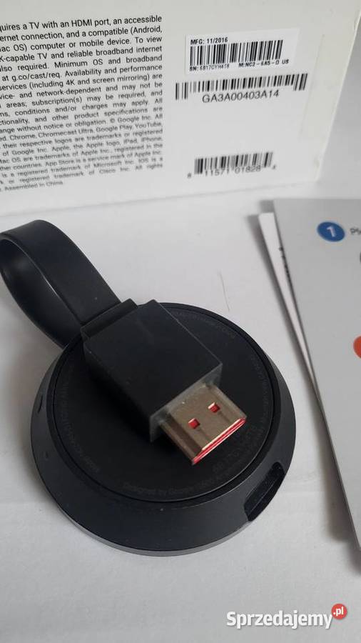 Google Chromecast Ultra 4K stream z telefonu na