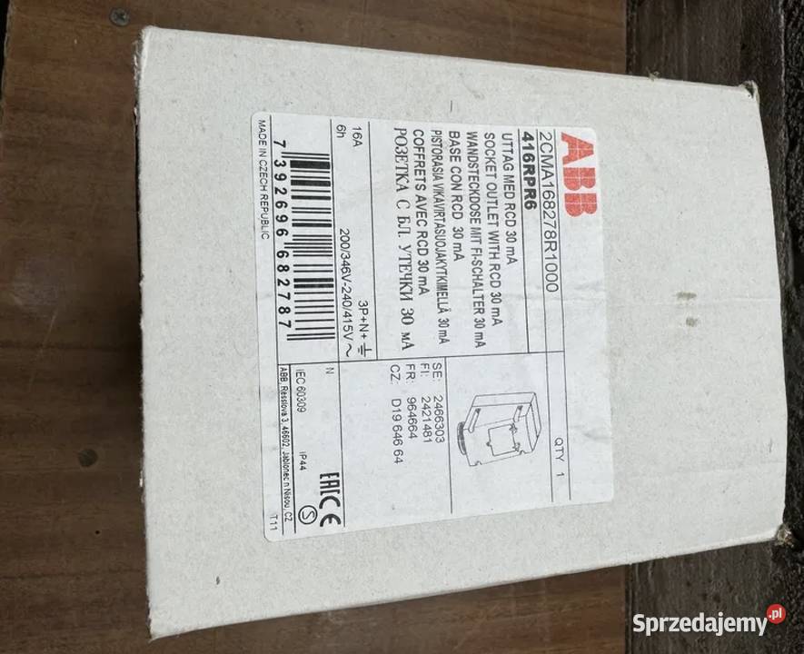 Gniazdko z RCD 30mA świętokrzyskie Ruda Białaczowska