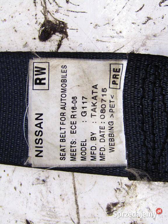 PAS BEZPIECZEŃSTWA PRAWY PRZÓD PRZEDNI NISSAN