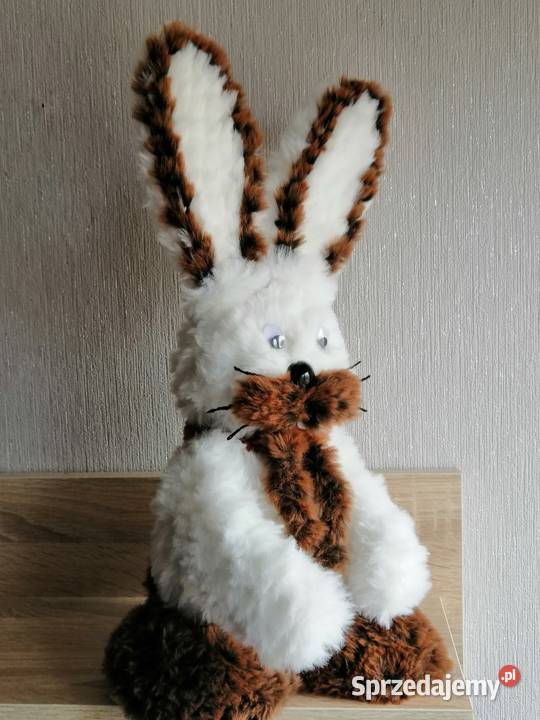 Zajączek wielkanocny biały Dekoracja świąteczna biały śląskie Katowice sprzedam
