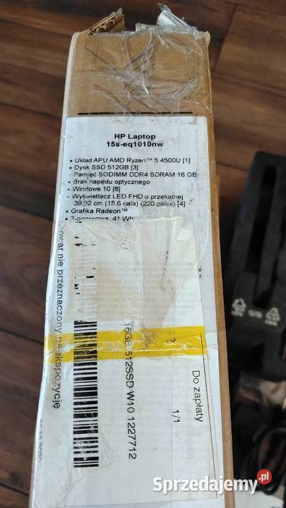 Komputer Laptop HP 15SEQ1010NW SSD512GB16GB RAM HP/Compaq Częstochowa