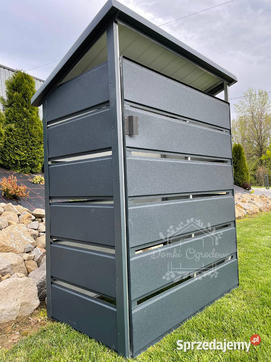 Wiata śmietnikowa spad tył 1x05m antracyt