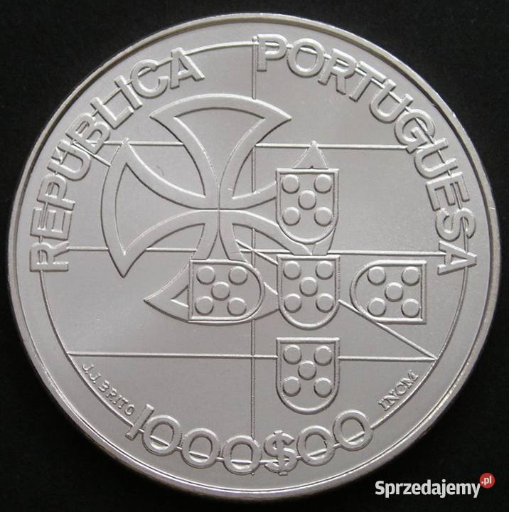 Portugalia 1000 escudos 1999 SREBRO stan 12 Łódź