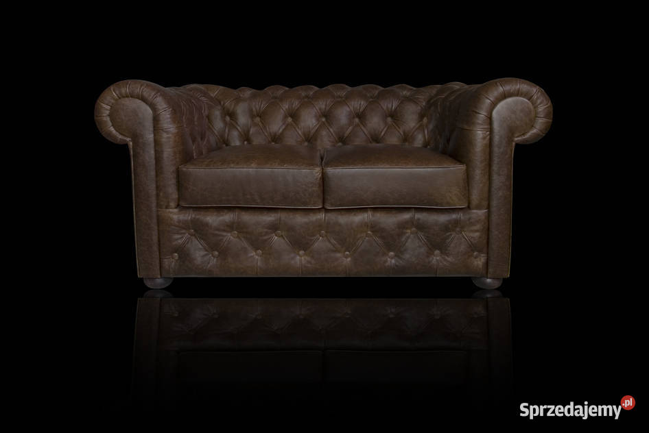 Skórzana SOFA CHESTERFIELD NORMAL 2 OS z funkcją Toruń sprzedam