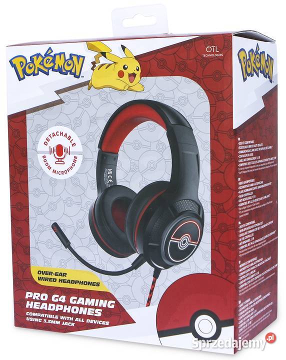 Pokemon Słuchawki Gamingowe Nauszne Przewodowe