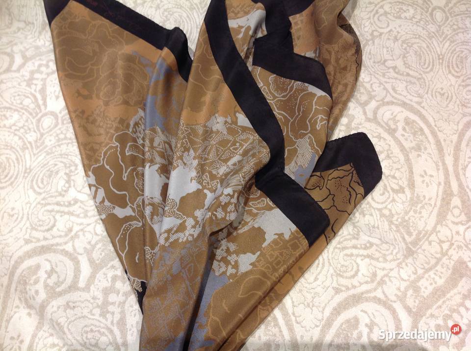 Chustka Apaszka Jedwabna Damska Nowa Sól