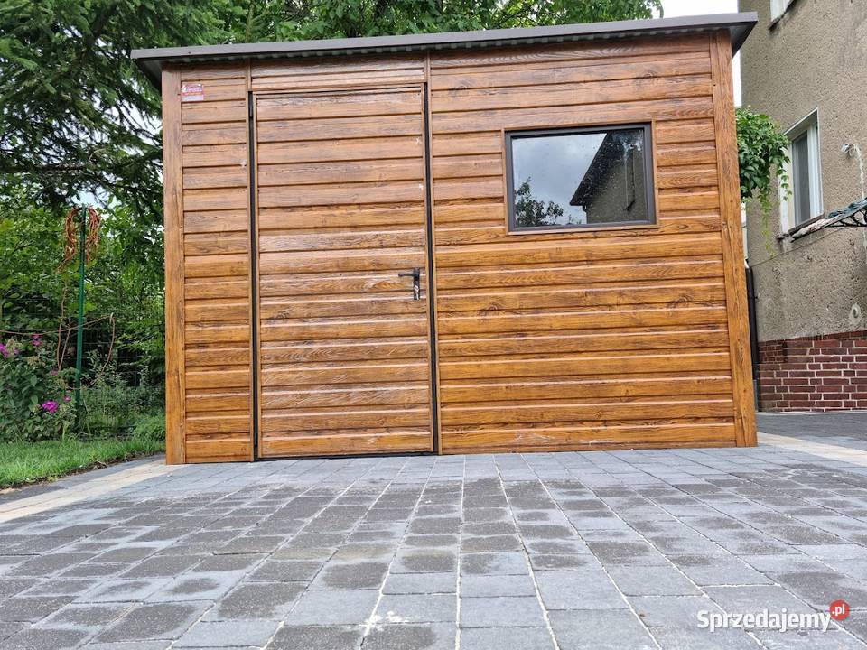 D 1Garaż Blaszany Drewnopodobny Dwuspadowy 30m2 Piotrków Trybunalski