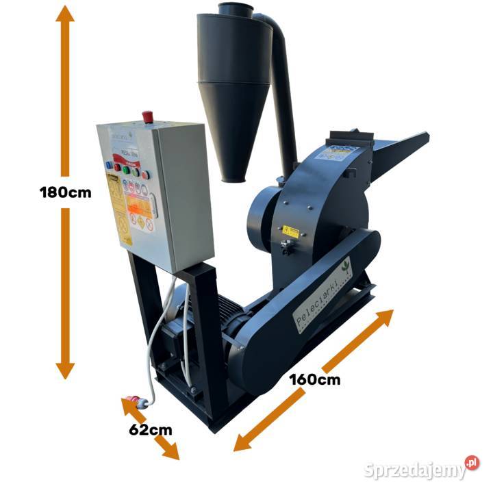 MŁYN BIJAKOWY ROZDRABNIACZ RĘBAK 15kW Trocina Pozostałe Częstochowa