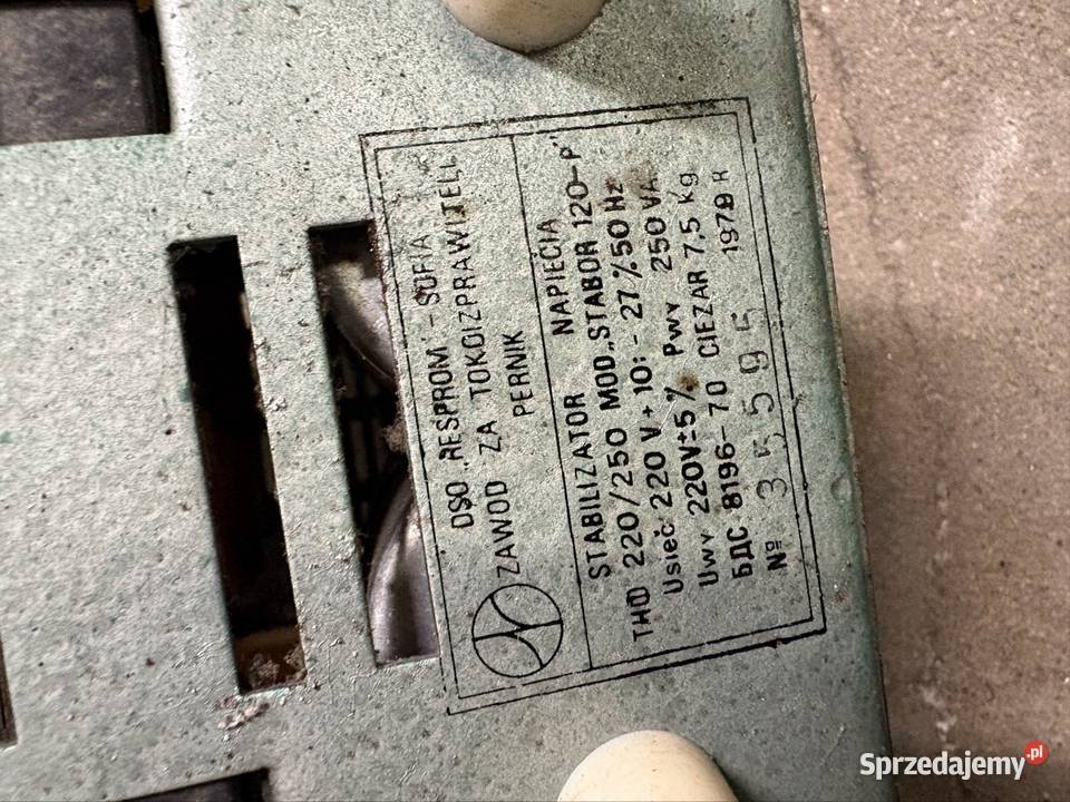 Stabilizator napięcia 220 PRL stabra unitra Bełsznica