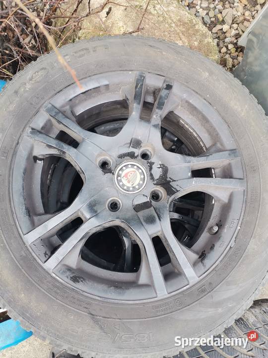 Sprzedam komplet alufelgi czarne volvo Kia Części samochodowe Gubin sprzedam