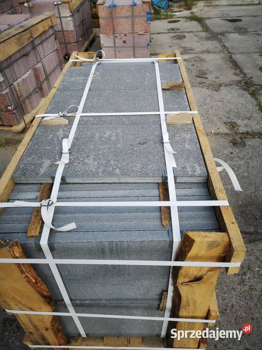 Płyta Granitowa Chodnikowa CZARNA GABRO łódzkie Łódź