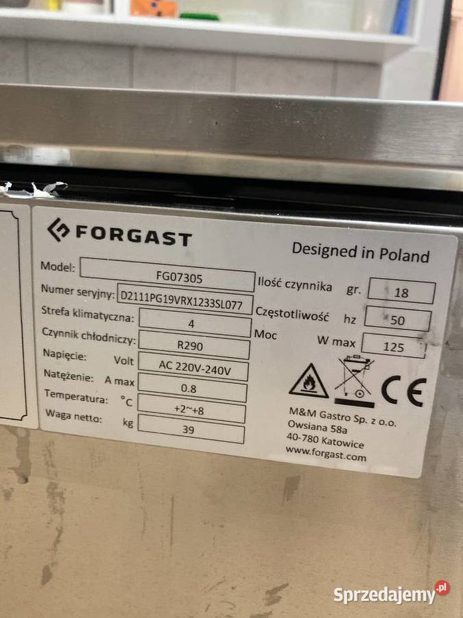 Nadstawa chłodnicza z pokrywą forgast 5 GN14 Rawicz